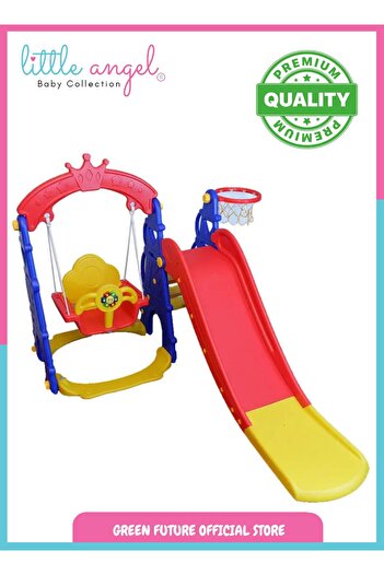 LITTLE ANGEL -Kids Slide And Swing 3-In-1 Activity Playset