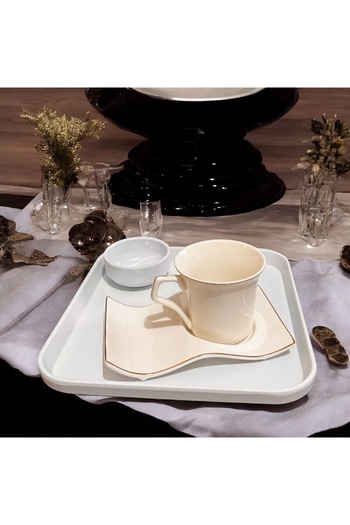 BARITCIOGLU 4-Piece Coffee Presentation Tray Plate Turkish Delight Holder
