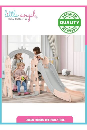 LITTLE ANGEL -Kids Slide And Swing 3-In-1 Activity Playset