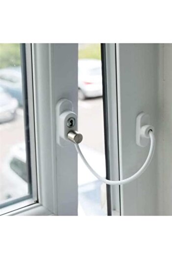 SOLIDON Window or Door PVC Restriction System with Cable, White