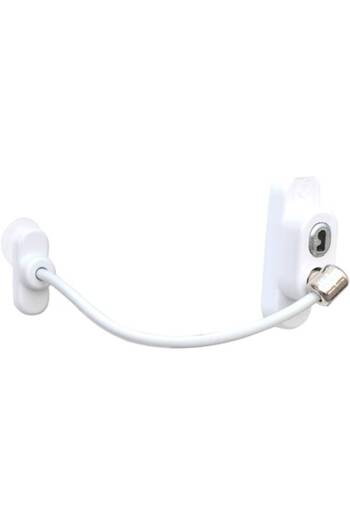 SOLIDON Window or Door PVC Restriction System with Cable, White