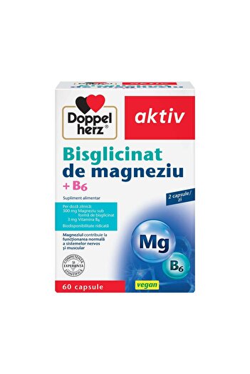 Other Magnesium bisglycinate + B6, 60 capsules, Doppelherz