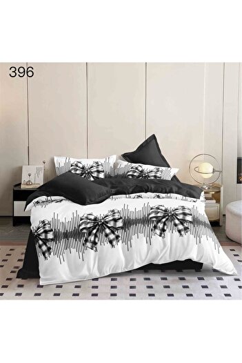 FIONNA.RO Finet Bed Linen - White With Black Bows