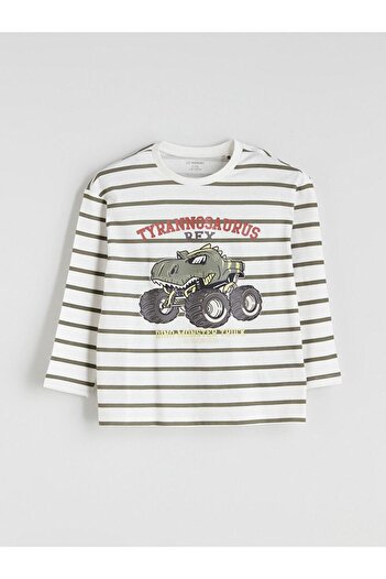 LC Waikiki Crew Neck Printed Baby Boy Sweatshirt and Tracksuit Bottom 2-Piece (W5)