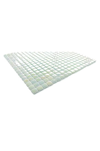 MozaiKristaL 15X15Mm for Hobby and Artistic Works. Hologram White, 31.5X31.5Cm. Mesh Glass Mosaic.