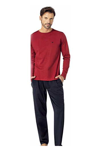 Pierre Cardin Men's New Season Long Sleeve Cotton Home Wear Pajama Set Vrp.C.P61.E00.Y01