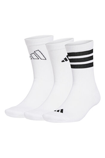 adidas Лого пакет 3-пакет унисекс бели чорапи в ежедневен стил JI6316