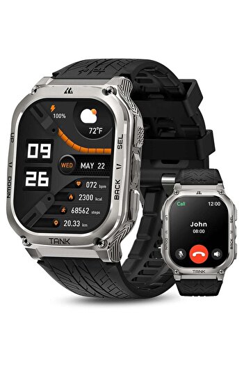 Kospet Smart Watches for Men, 60 Days Battery Life, 50M Waterproof, Military(Full Metal), Answer/Mak