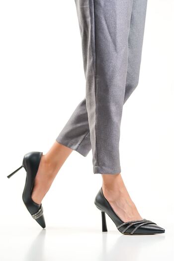 İREM Sonya Black Stone Women's Shoes