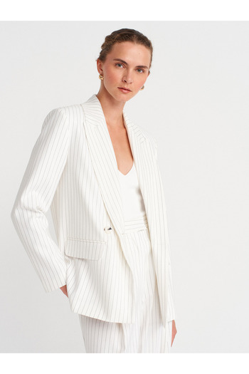 Dilvin 60767 Blazer Jacket-White