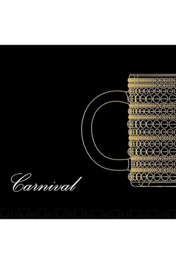 Karçiçeği Home 6-Piece Glass Tea, Coffee and Latte Cup Carnaval Pattern Special Design Luxury Mug Mug Cup 300ml