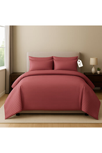 View star Viewstar 6-Piece King Size Bedding Set (Maroon) – 1 Fitted Sheet, 1 Quilt Cover, 4 Pillowcases