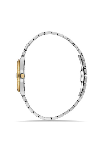 FERRO Yellow and Silver Steel Cord Women's Wristwatch Fl21596Awt-D6 3Atm Waterproof 2 Year Warranty