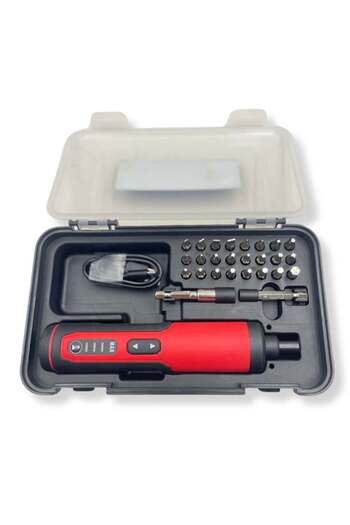 KB GLOBAL ELECTRIC SCREWDRIVER SET WITH 3.6V RECHARGEABLE BATTERY WITH 27 INTERCHANGEABLE HEADS KB GLOBAL