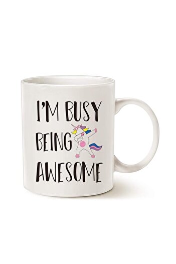 Generic MAUAG Funny Quote Saying Coffee Mug Christmas Gifts, I'm Busy Being Awesome Birthday Gift Ideas for
