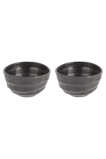 Generic DINEWELL MELAMINE BLACK MATT SIDE BOWL, 4.2 INCH, BLACK, DWMP029B, 1 PC