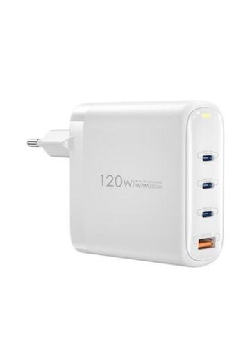 WIWU Network Charger Wi-U020, 120W, 3A, 1 x USB-A - 3 x USB-C, White