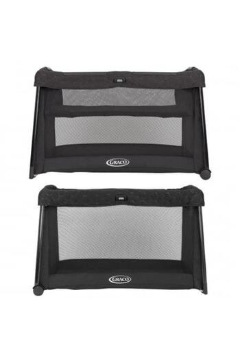 Graco FoldLite LX Midnight Travel Cot, 0-3 years, 105 x 65 x 68 cm (Black)