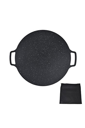 Generic Velaurs Korean Style Round Stovetop Grill with Handles Nonstick BBQ Grilling Pan Easy to Clean Barb