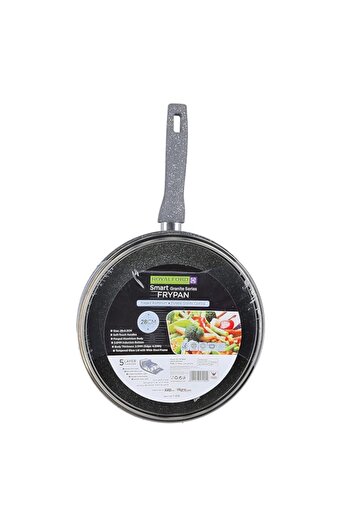 Generic Royalford Smart Fry Pan With Lid 5 Layer Granite Non-Stick Coating Multiple Hob Compatibility Heat-