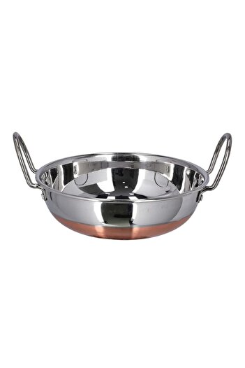 Generic Royalford Kadai Copper Bottom & Stainless Steel Handle 21Cm, Multi, Rf9973