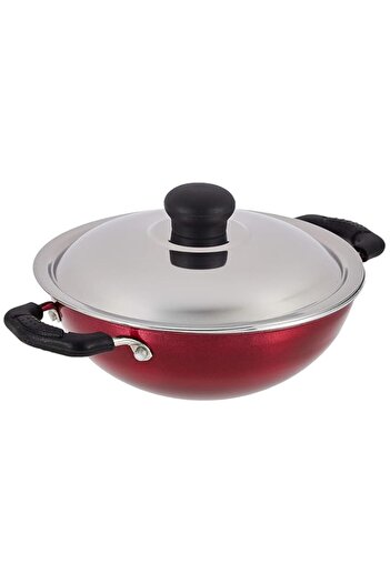 Generic Flamingo Kadhai With Lid, Black, Fl6796Kd
