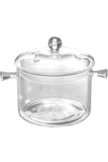 Generic NA 1500ML Glass Saucepan,Thick Borosilicate Glass Pot,Clear Glass Cooking Pot,Heat Resistant Glass