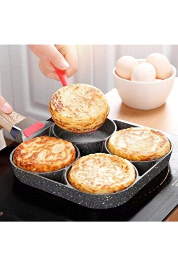 Generic GulfDealz Kitchen Woks and Stir Nonstick Frying Pan with Flat Base Breakfast Pan Egg Dumpling Pan S