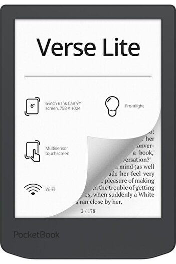 pocketbook Verse Lite 6" E-Ink Carta Dokunmatik Ekranlı e-Okuyucu | Göz Dostu | Kompakt ve Hafif
