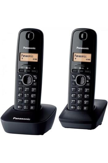 PANASONIC Telefon Fix Twin KX-TG1612FXH (Black)