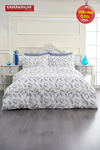 Kahramanlar Lavender Double Duvet Cover Set 100% Cotton