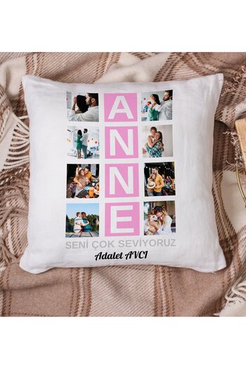 ÇELİKLER HEDİYE Mother's Day Special Gift Gift for Mom Printed Pillow