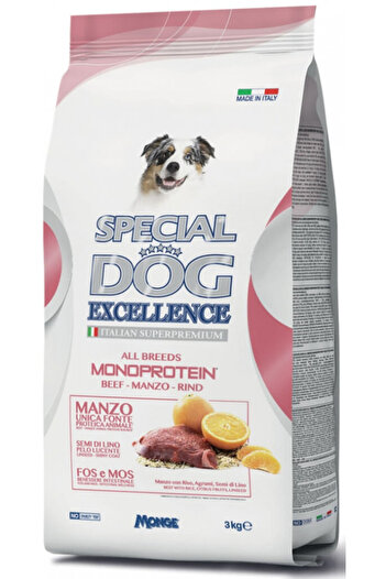 Monge Special Dog Excellence Monoprotein Adult Toate Rasele - Hrana uscata super-premium - Vita - 3kg