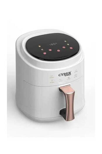 Cyber 8L Silver Crest Multifunctional Digital Touch Air Fryer 8L 2800W White