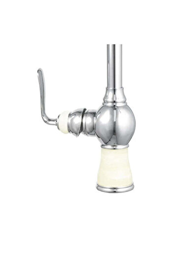 KORMAN TECHNIK Kitchen Faucet, Sanitary Brass, Chrome with Imitation Jade, WZY/308