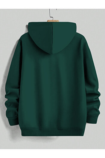 uyguntarz Unisex Minimal Dag εμπριμέ φούτερ Oversize