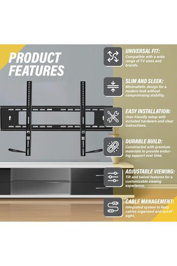 Aztech Fixed Heavy-duty TV Wall Mount Bracket for 55–120 Inch Screens