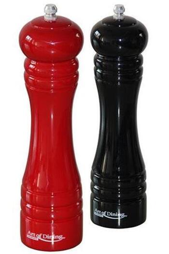 Heinner Set rasnite piper si sare HR-JMH2X20, 20cm (Negru-Rosu)