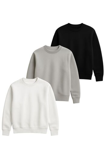 AFROGİYİM 3-Piece Unisex Crew Neck Sweatshirt