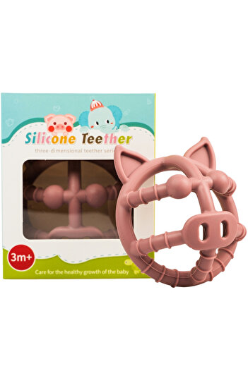 BabySnugg Silicone Teething Toy, Purple Pig