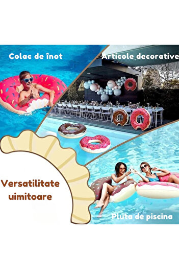varioshop VarioShop® donut-shaped inflatable swimming ring for children, the perfect accessory for fun