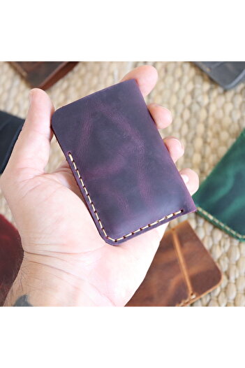 Derici Amca One Shot Genuine Leather Minimal Card Holder
