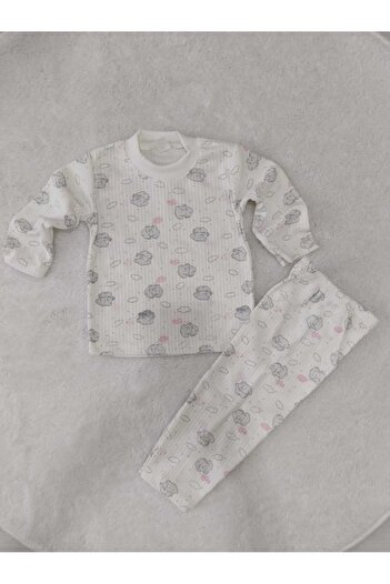 Store Kuzucuk Patterned Girl's Pajama Set Newborn Nightgown