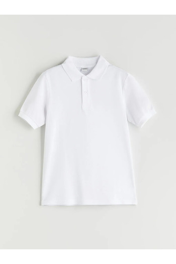 LC Waikiki White Polo Neck Boy's T-Shirt