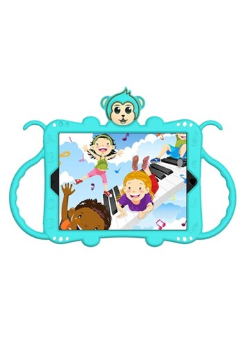 Bibilel Silicone Protective Case for Apple iPad Air 3, Adjustable Strap, Tablet Stand, Aqua Blue, BBL1957