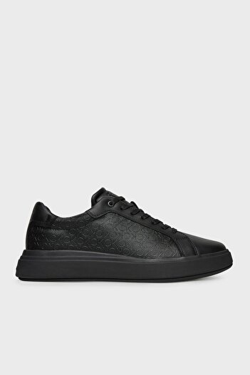 Calvin Klein Men's Monochrome Thick Sole Sports Black Sneaker Hm0Hm01970-0Gj