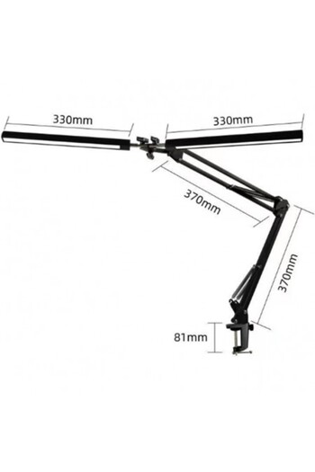 Kardett Double LED desk lamp, 3-color light, 12W, USB, adjustable, 3 color temperatures, no glare