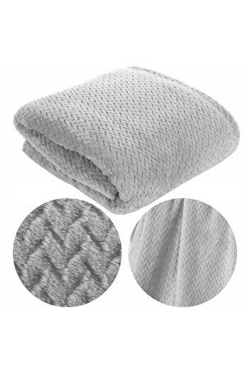 Eurofirany Bedspread, Plaid Blanket, Eurofirany, 170x210, Cindy-3, Silver