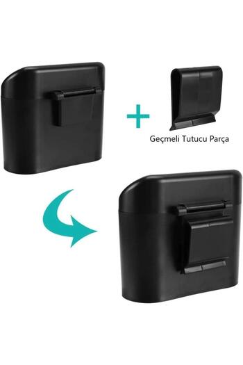 Bayev 2Pcs Auto Car Trash Can Lid Organizer Garbage Bucket Black