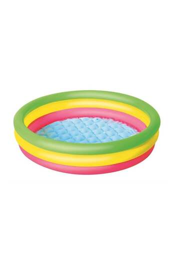 BESTWAY 3-layer Inflatable Pool with Inflatable Base 102x25 cm Multi-color